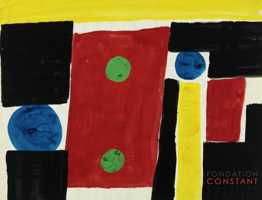 Constant Nieuwenhuys-Design for Curtain Cloth, 1956
