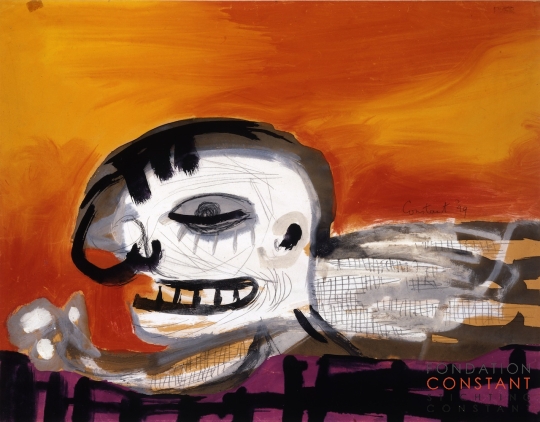 Constant Nieuwenhuys-Gevallen man, 1949