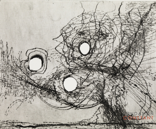 Constant Nieuwenhuys-Gaten ets, 1961