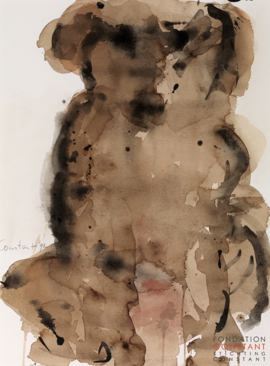Constant Nieuwenhuys-Zittende hond, 1992