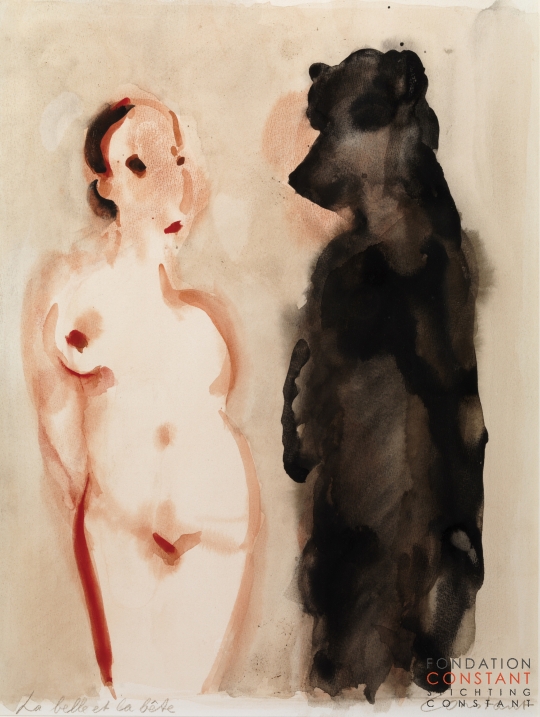 Constant Nieuwenhuys-La belle et la bête, 1982