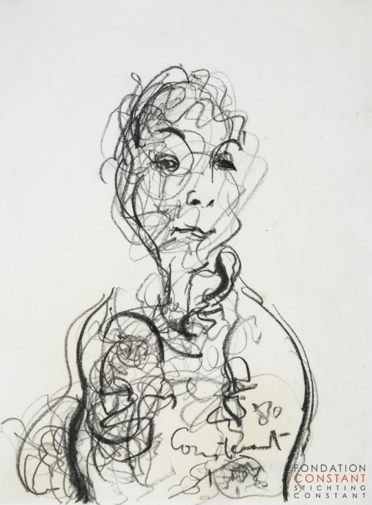 Constant Nieuwenhuys-Portret van Fanny, 1980