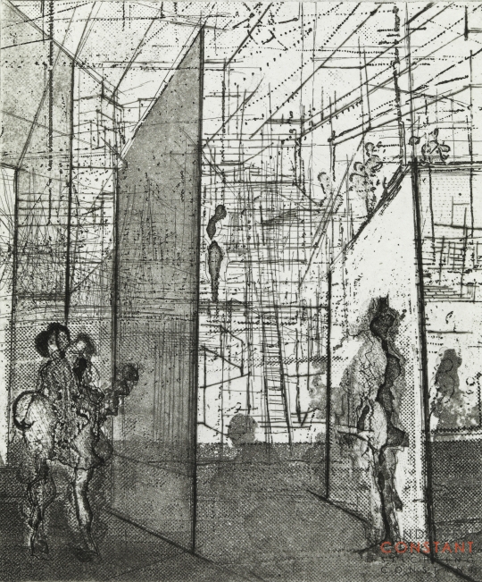 Constant-Sade in het labyrinth, 1972 Constant Nieuwenhuys-Sade in het labyrinth, 1972