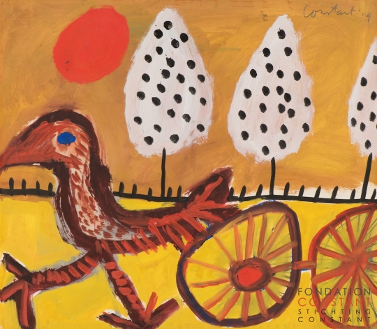 Constant-ZT/Vogel met wielen, 1949 Constant Nieuwenhuys-ZT/Vogel met wielen, 1949