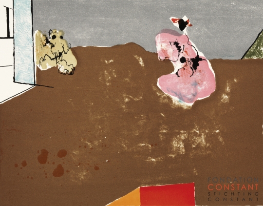Constant Nieuwenhuys-Vrouw en hond, 1965