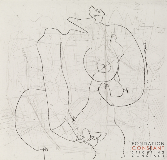 Constant Nieuwenhuys-Vrouw met dildo, 1971