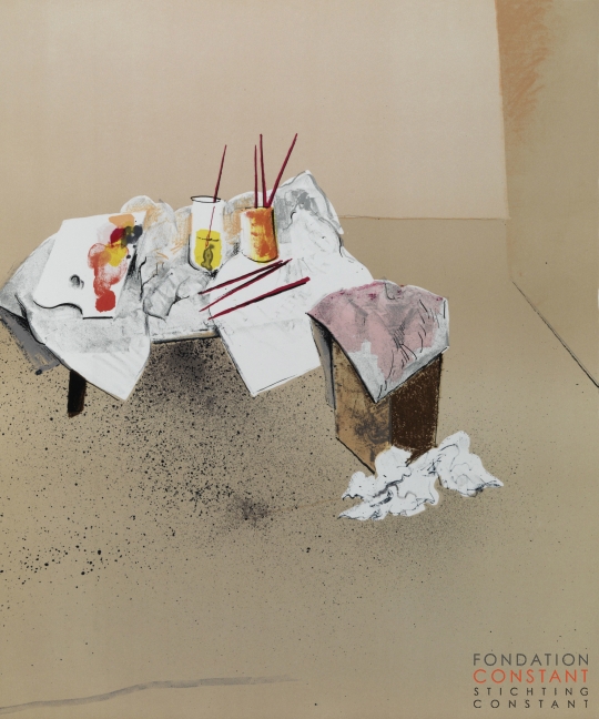 Constant-Atelier Stilleven, 1976 Constant Nieuwenhuys-Atelier Stilleven, 1976