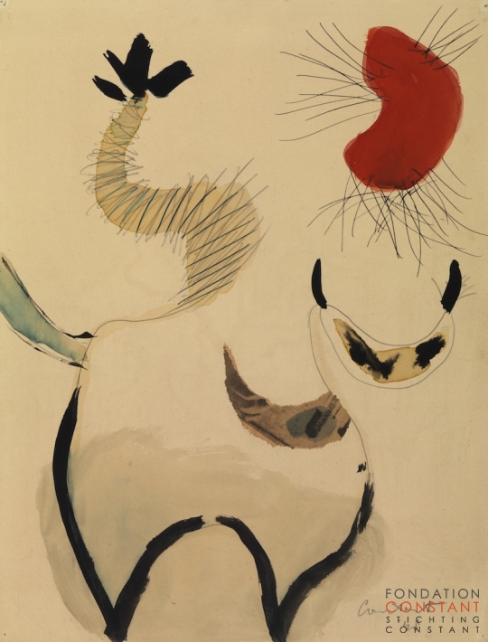 Constant, Compositie, 1948 Constant Nieuwenhuys, Compositie, 1948
