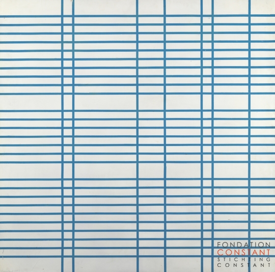 Constant-Compositie met blauwe lijnen, 1953 Constant Nieuwenhuys-Compositie met blauwe lijnen, 1953