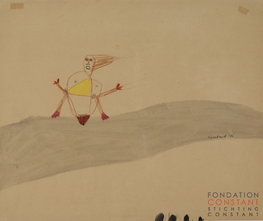 Constant Nieuwenhuys-Zittende vrouw, 1950