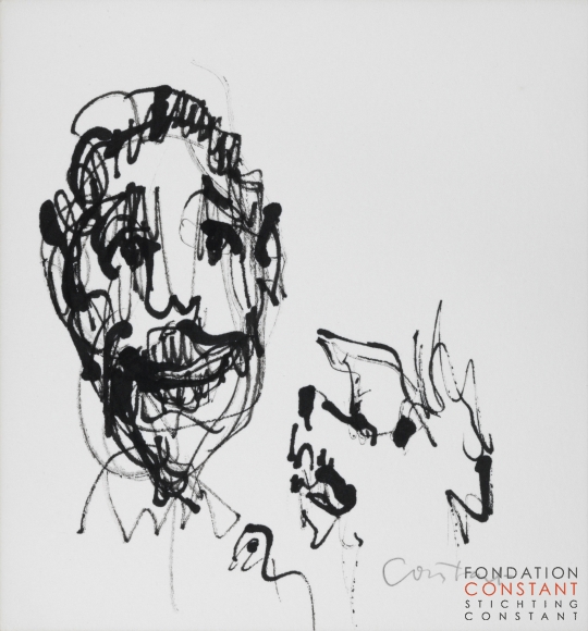 Constant Nieuwenhuys-ZT/Man met hond, 1990 ca