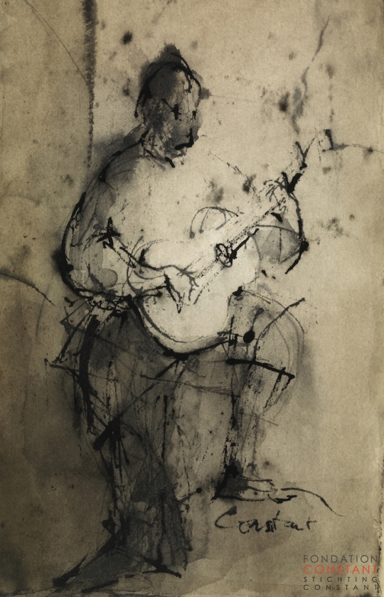 Constant-Le joueur de guitare, 1985 Constant Nieuwenhuys-Le joueur de guitare, 1985