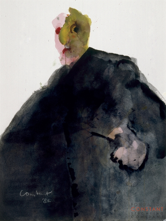 Constant-L'homme au couteau, 1982 Constant Nieuwenhuys-L'homme au couteau, 1982