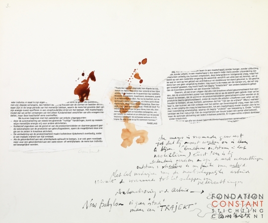 Constant-Theorie collage New Babylon no. 3, 1974 Constant Nieuwenhuys-Theorie collage New Babylon no. 3, 1974