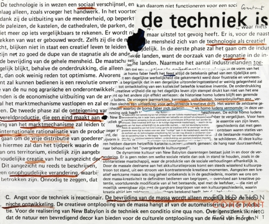 Constant-Theorie collage New Babylon no. 5, 1974 Constant Nieuwenhuys-Theorie collage New Babylon no. 5, 1974