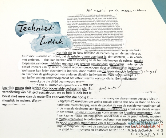 Constant-Theorie collage New Babylon no. 6, 1974 Constant Nieuwenhuys-Theorie collage New Babylon no. 6, 1974