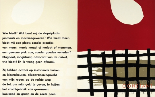 Constant Nieuwenhuys & Elburg-HET UITZICHT VAN DE DUIF-4, 1952