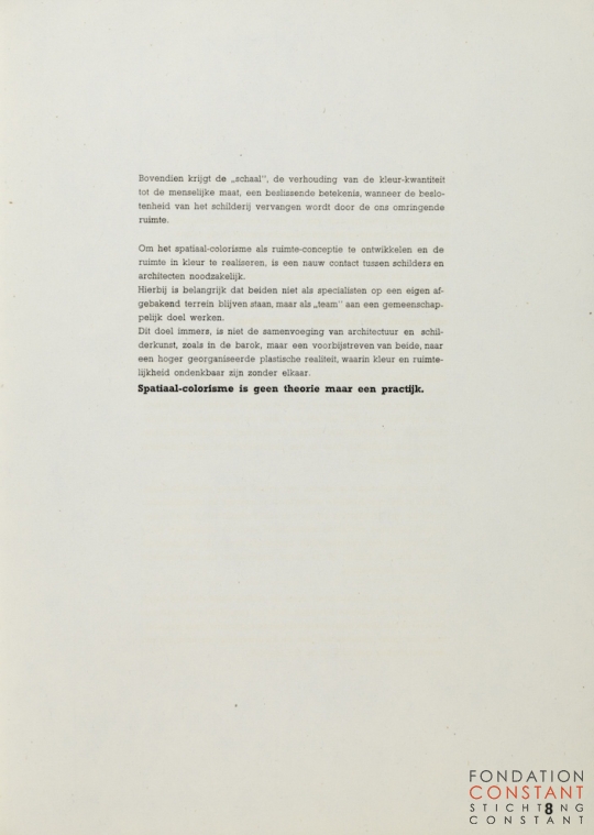 Constant-VOOR EEN SPATIAAL COLORISME, pag 08, 1953 Constant Nieuwenhuys-VOOR EEN SPATIAAL COLORISME, pag 08, 1953