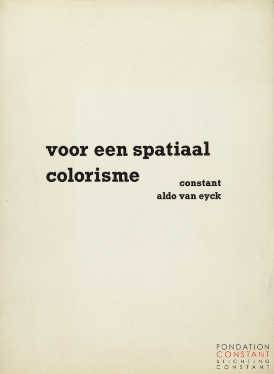 Constant-VOOR EEN SPATIAAL COLORISME, pag 00A Omslag, 1953 Constant Nieuwenhuys-VOOR EEN SPATIAAL COLORISME, pag 00A Omslag, 1953