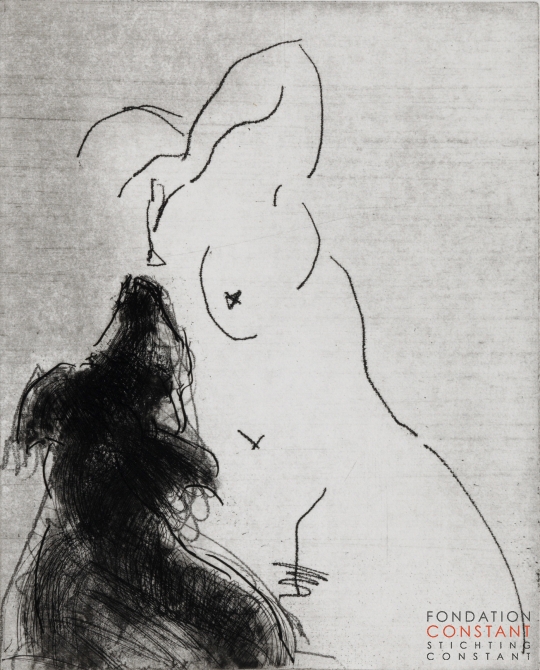Constant Nieuwenhuys-Vrouw en hond, 1992