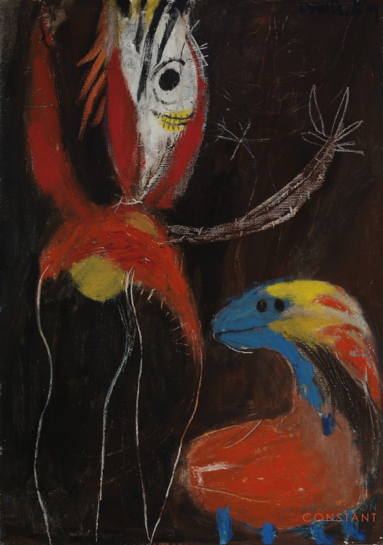 Constant Nieuwenhuys-Vrouw en hond, 1949
