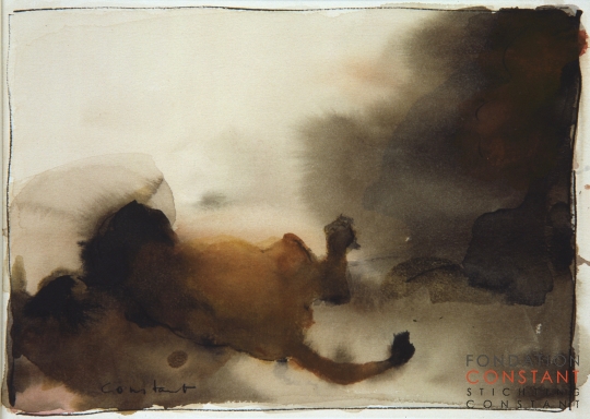 Constant Nieuwenhuys-ZT/Slapende leeuw, ca. 1984