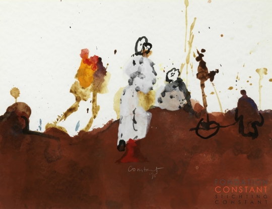 Constant-ZT/Figures in Brown Landscape, 1975 Constant Nieuwenhuys-ZT/Figures in Brown Landscape, 1975