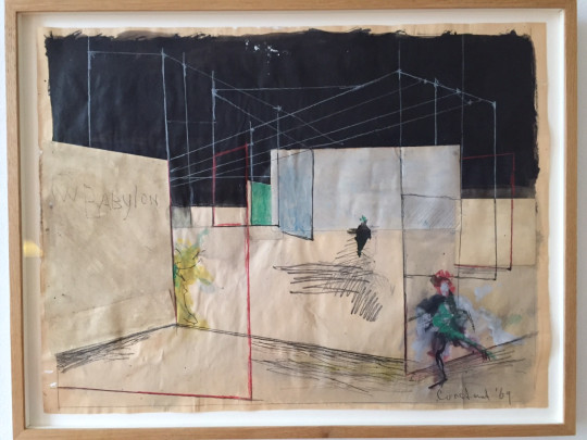 2016 Collage with watercolor and pencil, 1969