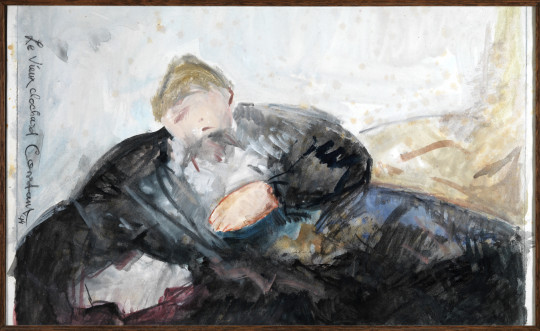 2016 Gouache on paper| Le vieux clochard, 1994.