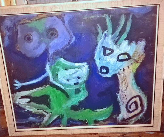 2020 Oil on linen, Kat, signed, 1949
