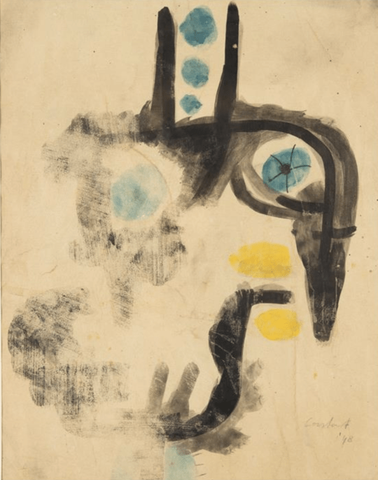 2021 Gouache, 1948, signed