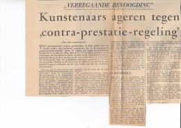 Kunstenaars ageren tegen ,Contra-prestatie-regeling'