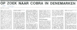 Opzoek naar Cobra in Denemarken