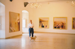 Constant and Tikus in the exhibition space