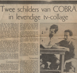 Twee schilders van COBRA in levendige tv-collage