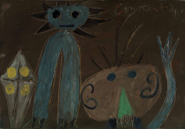 Constant Nieuwenhuys-ZT/Kind met vlieger, 1949