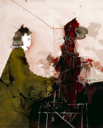 Constant Nieuwenhuys-La femme sculpteur, ca 1977