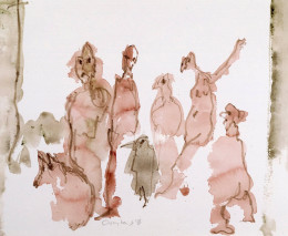 Constant Nieuwenhuys-Sur la plage, 1983