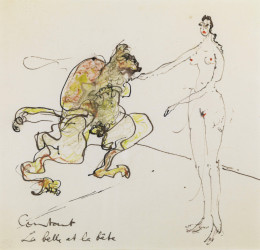 Constant Nieuwenhuys-La belle et la bête, ca 1980