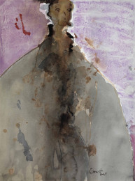 Constant Nieuwenhuys-ZT/Dame met bontjas, 1982 ca