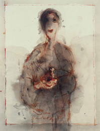 Constant Nieuwenhuys-La femme à l'oiseau, 1985
