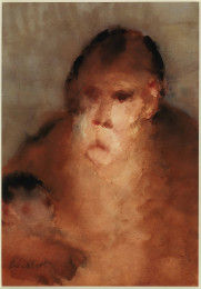 Constant Nieuwenhuys-Moeder aap met baby, 1986 ca