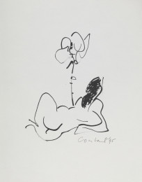 Constant Nieuwenhuys-ZT/Vrouw met bloem, 1995