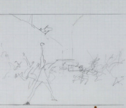 Constant Nieuwenhuys-01 Schetsen voor ets L'insurrection, 1986