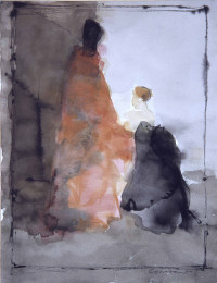 Constant Nieuwenhuys-ZT/Man met bournous, ca 1987