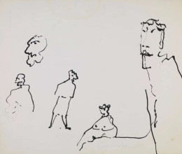 Constant Nieuwenhuys-ZT/Vijf figuren, ca 1987