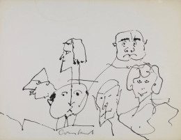Constant Nieuwenhuys-ZT/Zes figuren, ca 1987