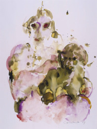Constant Nieuwenhuys-Dame met hondje, 1987