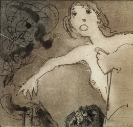 Constant Nieuwenhuys-De brand I | sepia, 1987