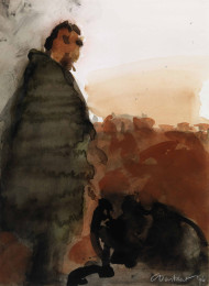 Constant Nieuwenhuys-ZT/Man met beer, 1996